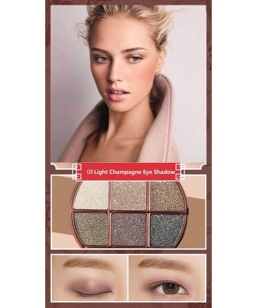 UIFCB Glitter Eyeshadow Palette - 6 Color Sparkle Shimmer Eye Shadow Makeup Set - Buy Online on SooperMarket.com