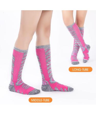 GUUMOR Ski Socks - 4 Pairs Medium Thermal Winter Sports Socks for Men and Women - Buy Online on SooperMarket.com
