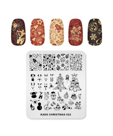 Alexnailart Nail Stamping Plate Christmas Halloween Nail Plates Manicure Templates Nail Art Printing Tool (CHRISTMAS 022)