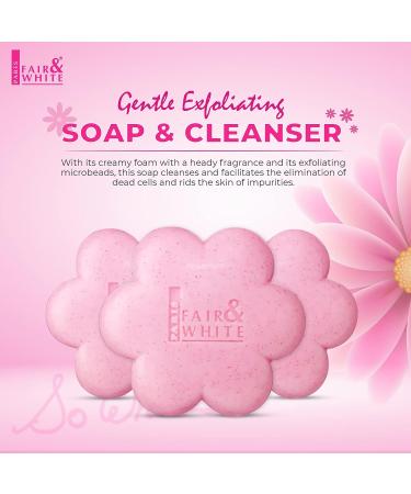 Fair & White So White Skin Brightening Soap 200g - Exfoliating Soap for Dark Spots on Body, Knees, Underarm - 7 oz - Buy Online on SooperMarket.com