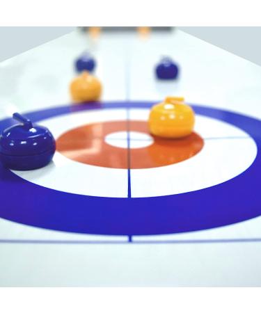 Tabletop Curling & Shuffleboard Game Set - Fun Family Board Game with 8 Rollers, Perfect Gift for Kids & Adults, Travel-Friendly Compact Storage - Buy Online on SooperMarket.com