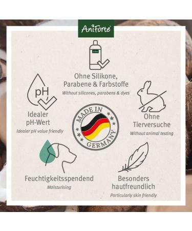 Aniforte Fellharmonie Dog Shampoo 200ml - Coconut Oil & Aloe Vera for Healthy Skin Glossy Fur and Easy Combability - Natural Care for Dogs - Buy Online on SooperMarket.com