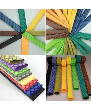 Aventik Heat Shrink Fish Scale Pattern Tube Wrap Fishing Rod Grip 40inch Length 1inch/1.4inch/1.6inch Non Slip Waterproof Handle Insulation - Black - Buy Online on SooperMarket.com