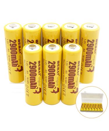 BEBAT Rechargeable Batteries AA (2023 New Version) AA Batteries 2900mAh High Capacity Low Self Discharge Ni-MH 1.2V Double A Rechargeable Batteries (8 Pack)