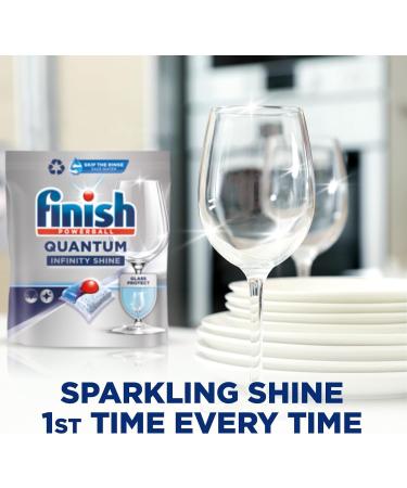 Finish Quantum Infinity Shine Dishwasher Tablets Bulk | Scent : REGULAR | Size : 480 Dishwasher Tabs | For Sparkling Clean (Pack of 4) - Buy Online on SooperMarket.com