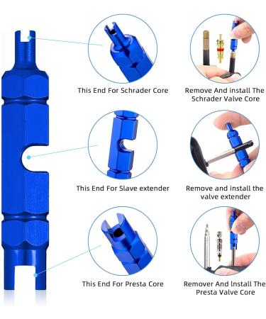 Optimized Valve Key for Bicycles | Presta & Schrader Valve Inserts Caps & Tools - International Shipping - Buy Online on SooperMarket.com