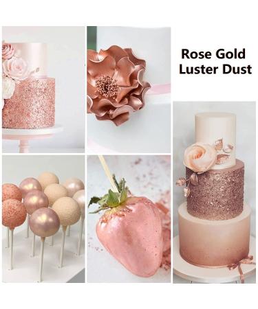 Jelife Rose Gold Edible Luster Dust - 20 grams Food Grade Cake Dust Shimmer Powdered  Tasteless Edible Metallic Powder Food Coloring for Cake Decorating  Chocolates  Fondant  Painting & More  Vegan Rose-Gold - Buy Online on SooperMarket.com