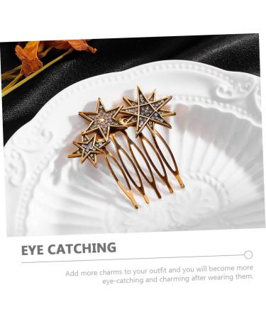 PLAFOPE 1 Set Star Moon Hairpin Hair Accessories Hair Barrettes Hair Side Comb Clip Star Barrettes Star Hairpins Wedding Side Comb Star Hair Clips Hair Clip Side Comb Hair Pin Hair Comb - Buy Online on SooperMarket.com