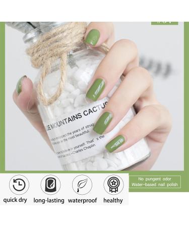 Green Nail Polish Varnish - Milk Green Nail Varnish 12ml Healthy Nontoxic Water-based Nail Polish Air Breathable Long Lasting Chip Resistant Quick Dry Gel Nail Polish Non-baking - Buy Online on SooperMarket.com