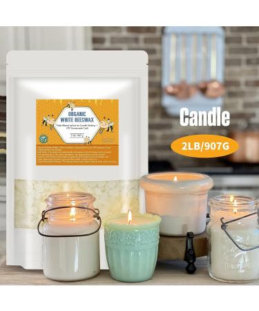2 LB White Pure Beeswax Pellets - Triple Filtered for Skin, Hair, and DIY Care - Candle and Soap Making Supplies - Buy Online on SooperMarket.com