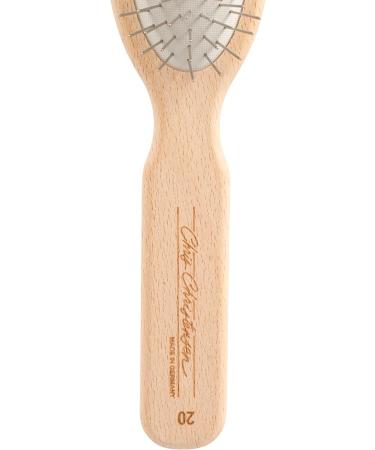 Chris Christensen Gold Series Pin Dog Brush - Professional Grooming Tool for Fragile Coats - 20mm Brown - Buy Online on SooperMarket.com