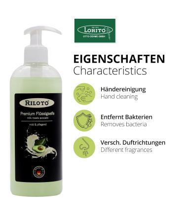 Lorito Premium Liquid Soap Avocadomilch 6x500ml | Vegan Creamy Hand Soap for Sensitive Skin & Allergy Sufferers | International Shipping Available - Buy Online on SooperMarket.com