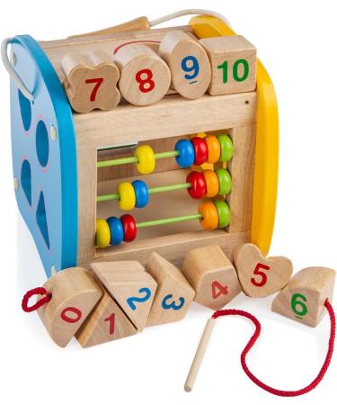 All Kids United Wooden Plug-In Cube Toy | Motor Skills & Design Recognition | Educational Puzzle Sorting for Enhanced Concentration - Buy Online on SooperMarket.com