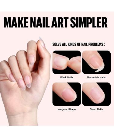 Buy Tomicca Nail Tips & Glue Gel Kit - 240pcs Soft Gel Full Cover Nail Tips for Extensions | 8-in-1 Nail Glue & UV Lamp - Buy Online on SooperMarket.com