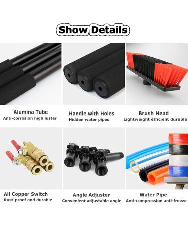 Window Clean Water Fed Pole Kit 55cm Brush Washing Equipment Telescopic Extension Pole Cleaning Kit for Window Cleaning Photovoltaic Panel Cleaning Trucks 35cm Brush Head 7M/24FT - Buy Online on SooperMarket.com