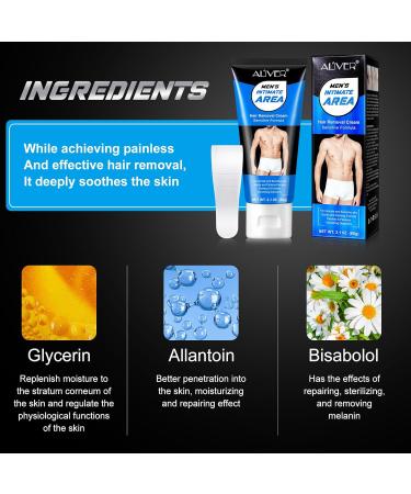 Intimate Private Hair Removal Cream for Men | Painless & Effective Depilatory Cream for All Skin Types | Unwanted Hair Removal in Private Areas - Buy Online on SooperMarket.com