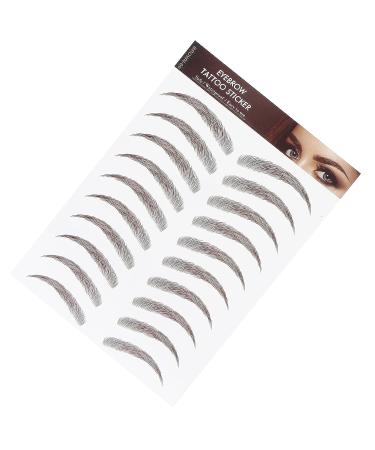 Waterproof 4D Eyebrow Tattoo Sticker - Long Lasting Grooming Shaping Eyebrow Transfers for Women (BROWN-09) - Buy Online on SooperMarket.com