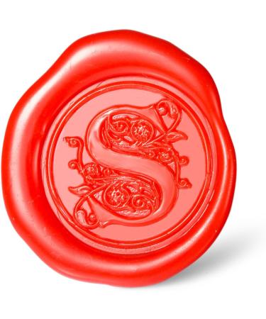 Mceal Wax Seal Stamp  Large Seal 1 1/5(30mm) Dia  Silver Brass Head with Wooden Handle  Regal Letter A to Z Series (Letter S) - Buy Online on SooperMarket.com