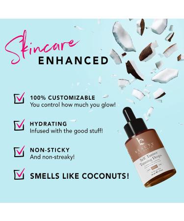 Face Self Tanner Drops - Medium Color Bronzer for Face - Add to Moisturizer for Natural Face Tan - Bronzing Drops - Buy Online on SooperMarket.com