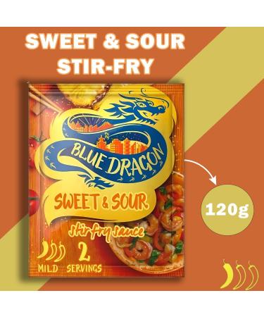 Blue Dragon Sauce Pouch Pick N Mix - Choose From 8+ Flavours | Satay Stir-Fry Oyster & Spring Chow Mein Pad Thai Teriyaki Sweet Chilli Sweet & Sour Black Bean - Pack of 2 X 120 - Buy Online on SooperMarket.com