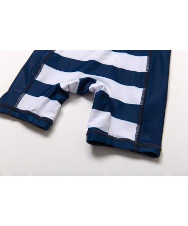 BONVERANO Baby Boys Swimsuit | UPF 50+ Sun Protection | Hooded White Stripe | 3-6 Months - Buy Online on SooperMarket.com