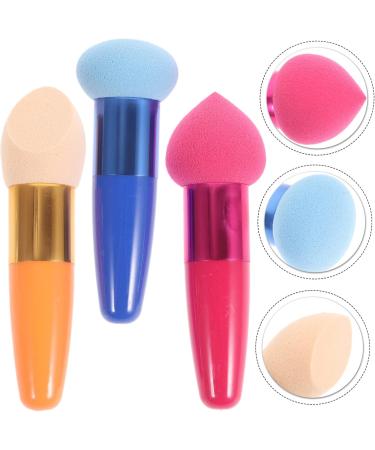 HAPINARY 3pc Makeup Powder Brush Concealer Sponge Lip Brush on Stick Cream Foundation Brush Gel Removing Tool Contour Brush Makeup Brush Tools Eye Shadow Travel Gourd - Buy Online on SooperMarket.com