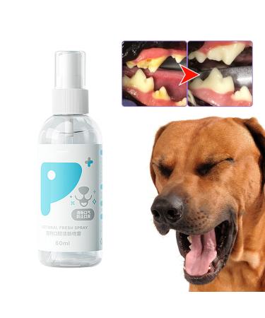 PUCHEN Teeth Cleaning Spray for Pet Pet Teeth Cleaning Spray 60ml - Cleaning Dog Teeth Spray Odors and Freshen Breath for Home Outdoor Travel Use