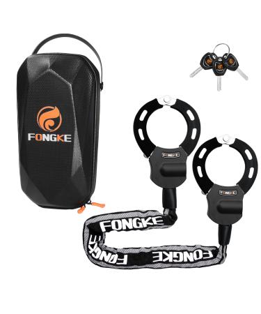 E Scooter Castle Castle for E scooter with waterproof bag bicycle lock theft-proof handcuff lock high safety locks for scooter scooter/e-bike/motorcycle chain locks+pocket