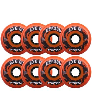 TronX Outdoor Pavement Asphalt Hilo 4-76MM/4-80MM 85A Inline Roller Hockey Wheels 8 Pack