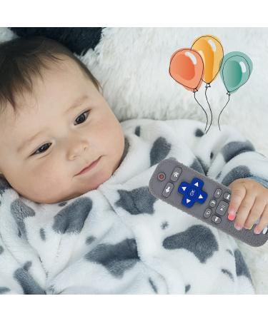 Silicone Remote Control Shape Baby Teething Toys 2 Pack | Chew Toys for Boys and Girls | Silicone Teether Toy for Babies 3-12 Months | Grey+Blue - Buy Online on SooperMarket.com