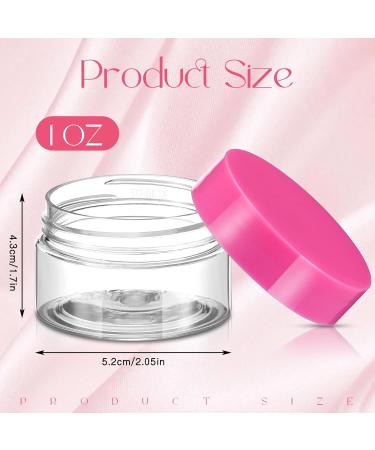 Patelai 4 Pieces Round Clear Wide-mouth Leak Proof Plastic Container Jars with Lids for Travel Storage Makeup Beauty Products Face Creams Oils Salves Ointments DIY Making or Others (Pink 1 Ounce) - Buy Online on SooperMarket.com