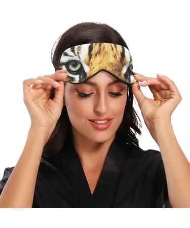 Haskirky Light Blocking Eye Mask | Breathable & Adjustable for Men and Women | Perfect for Travel, Yoga, Meditation, Office, Deep Sleep | Tiger Eyes Design - Buy Online on SooperMarket.com