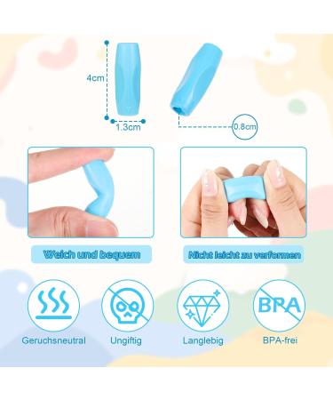 8-Piece Ergonomic Writing Aid Set for Kids | Pencil Grip & Holder for Improved Writing Skills - Buy Online on SooperMarket.com