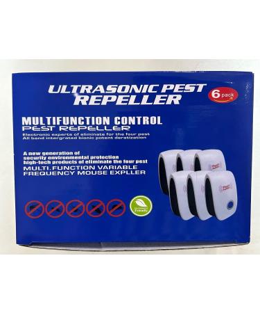 Ultrasound Pest Control - 6 Piece Electronic Mosquito & Insect Defense for Indoor Use | Effective Protection Against Mosquitoes Spiders & Insects - Buy Online on SooperMarket.com