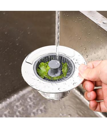 Upgraded Sink Filter Bathroom Shower Hair Filter Catch Drain Cover Kitchen Sink Plug Strainer Hole Easy Waste Disposal Sink Size Basket - Buy Online on SooperMarket.com