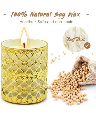 Fragrance Candle Gift Set for Women - 6 Large Soy Wax Candles 200 Hours Burn Time Perfect Valentine's Day Gift in Elegant White Glass - Buy Online on SooperMarket.com