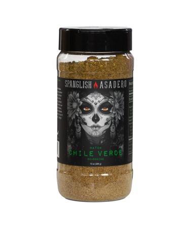 Spanglish Asadero Hatch Chile Verde Seasoning Net Wt. 10 oz (284 g)