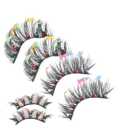 Didiseaon Short False Eyelashes 3 Pairs Halloween Decor False Lashes Fake Eyelashes Makeup Supplies Wispy Eyelashes Makeup Tools for Women Fake Lashes Natural Slim Chemical Fiber Set