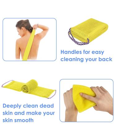 Linkidea 4 Pack African Exfoliating Net Back Scrubber Shower Towel Set - Buy Online on SooperMarket.com