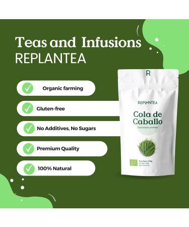 Horsetail Tea Organic 100g (50 Cups) | Horsetail Organic Herbal Leaf Tea | Equisetum Arvense REPLANTEA - Buy Online on SooperMarket.com