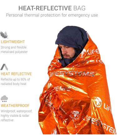 Shop Lifesystems Emergency Heat Bag - Silver Foil Survival Gear for Hiking & Mountaineering | International Shipping Available - Buy Online on SooperMarket.com