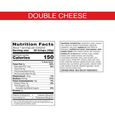 Buy Cheez-It Snap d Cheese Cracker Chips - Double Cheese Thin Crisps 45oz Case (6 Bags) | International Shipping Available - Buy Online on SooperMarket.com