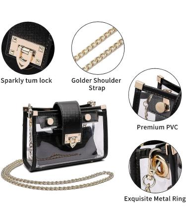 YING YUMEI Clear Crossbody Bag Stadium Approved - Transparent Shoulder Handbag & Clutch - Buy Online on SooperMarket.com