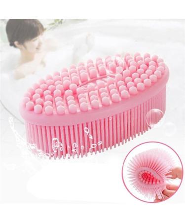Multifunctional Silicone Body Scrubber Loofah - Soft, Skin-Friendly, Easy to Clean - Scalp Massage Tool - Durable & Hygienic - Ideal for People and Pets - Pink (1 Count) - Buy Online on SooperMarket.com