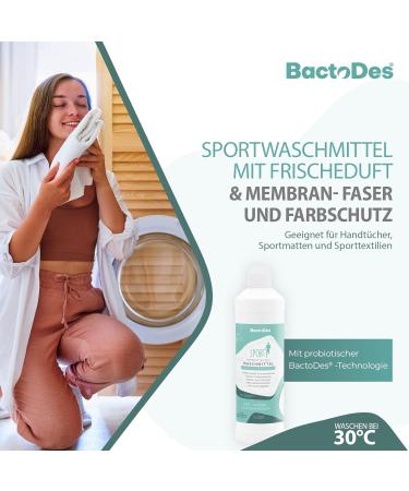 Buy BACTODES BWash Sports Detergent 3x1L - Probiotic Liquid Detergent for Sports Clothing - Effective Against Sweat with Fresh Fragrance - Ideal for Outdoor & Functional Wear - Buy Online on SooperMarket.com