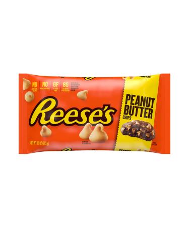 REESE'S Peanut Butter Baking Chips, Gluten Free, No Preservatives, 10 oz Bag