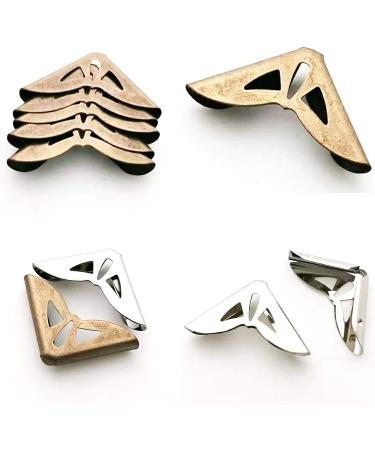 150PCS Book Corner Protector Metal Corner Cover for Scrapbook Album Menu Folder Include 50PCS Silver 50PCS Gold and 50PCS Bronze - Buy Online on SooperMarket.com