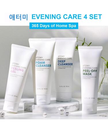 Shop Ato-my Evening Care 4 Set: Foam Cleanser Deep Cleanser Peeling Gel & Peel-Off Mask - International Shipping Available - Buy Online on SooperMarket.com