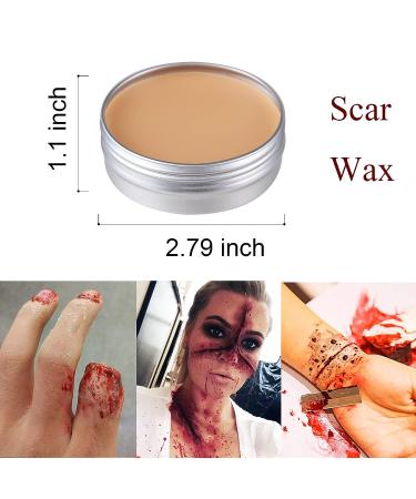 Yeweian Fake Blood Scar Wax SFX Makeup Kit - Halloween Stage Monster Zombie Vampire Special Effects - Coagulated Blood Gel - 50g - Buy Online on SooperMarket.com