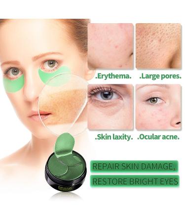 30 Pairs Hyaluronic Acid Under Eye Patches - Anti-Aging Gel Masks for Dark Circles Puffiness & Fine Lines - Collagen Eye Treatment (Green - Buy Online on SooperMarket.com